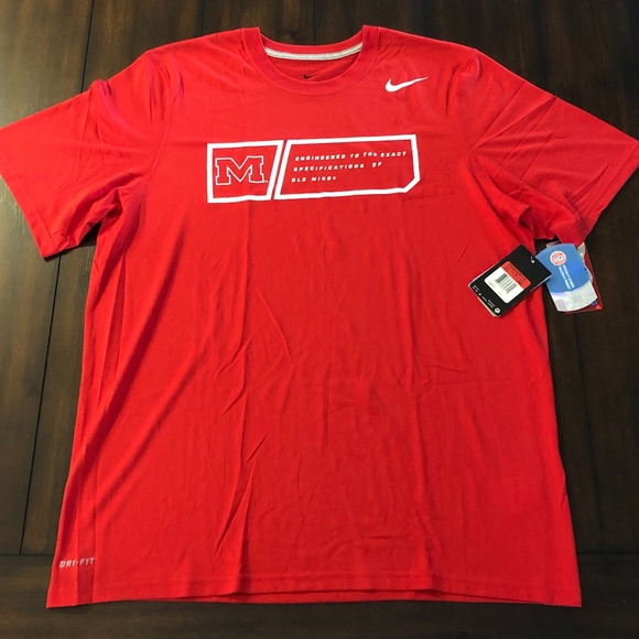 Nike Dri-Fit Performance OLE MISS REBELS LEGEND L - Picture 1 of 6